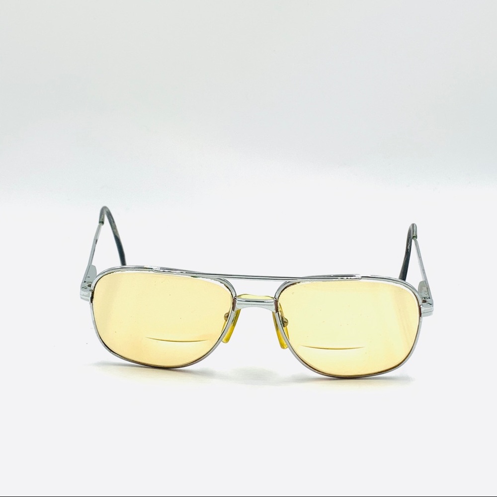 Vintage L’AMY Silver Aviator Sunglasses Frames